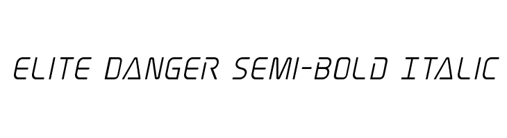 Elite Danger Semi-Bold Italic  Free Fonts Download