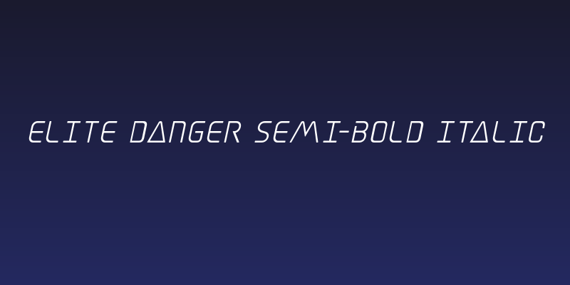 Elite Danger Semi-Bold Italic Social Header