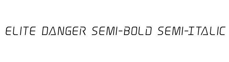 Elite Danger Semi-Bold Semi-Italic  Frei Schriftart Herunterladen
