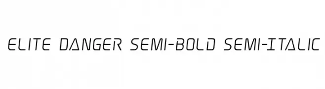 Elite Danger Semi-Bold Semi-Italic  フリーフォントのダウンロード