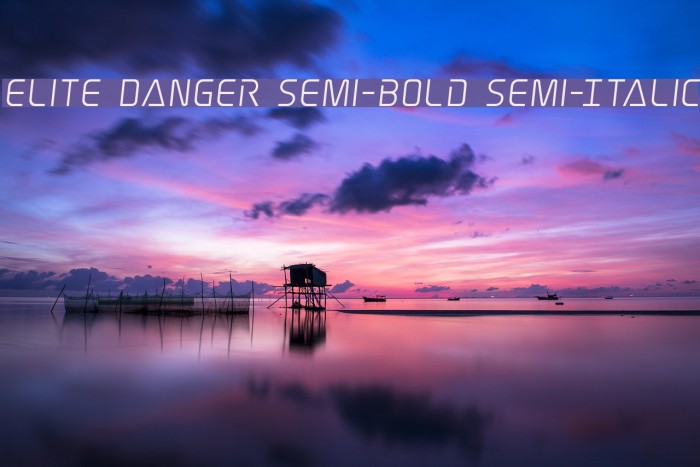 Elite Danger Semi-Bold Semi-Italic Font examples