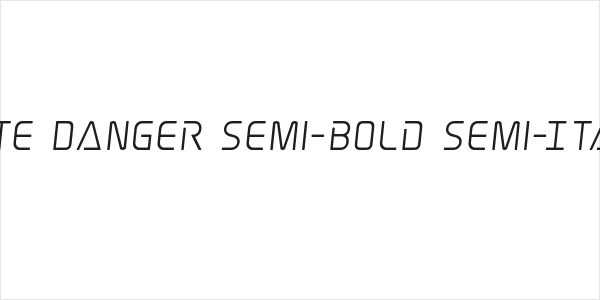 Elite Danger Semi-Bold Semi-Italic Logo
