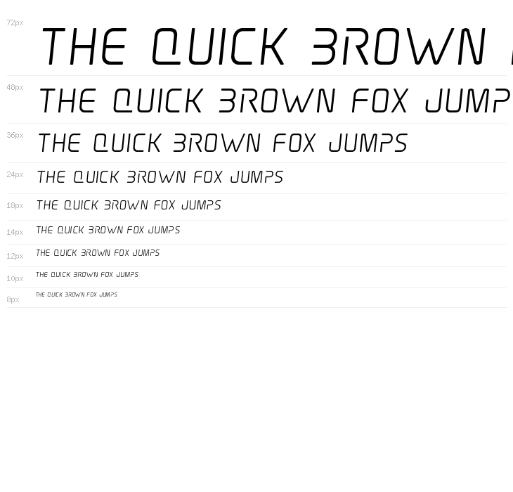 Elite Danger Semi-Bold Semi-Italic Waterfall