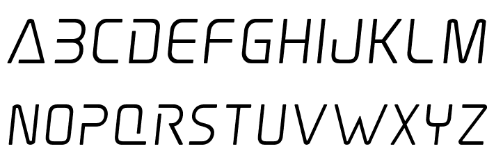 Elite Danger Semi-Bold Semi-Italic Font LOWERCASE