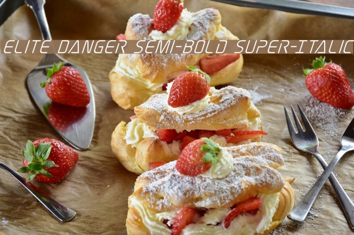 Elite Danger Semi-Bold Super-Italic Font examples