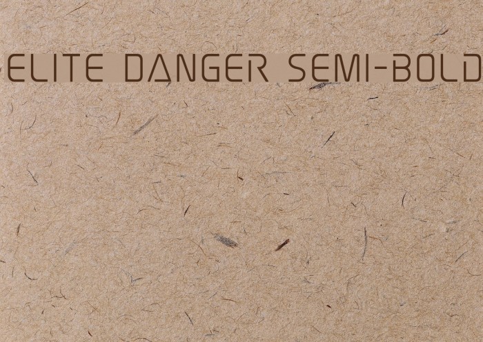 Elite Danger Semi-Bold Example 1