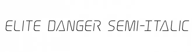 Elite Danger Semi-Italic  フリーフォントのダウンロード