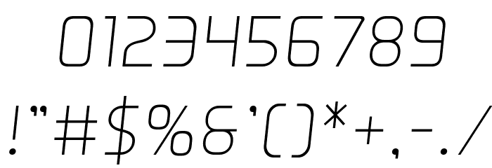 Elite Danger Semi-Italic Font OTHER CHARS