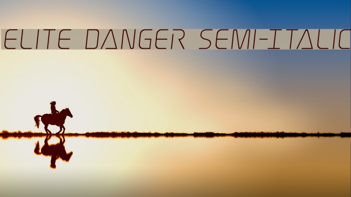 Elite Danger Semi-Italic Font examples