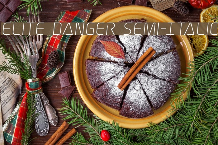 Elite Danger Semi-Italic Font examples