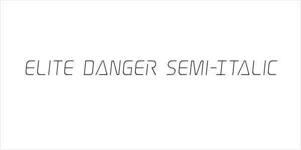 Elite Danger Semi-Italic Logo