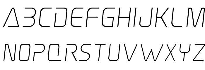 Elite Danger Semi-Italic Font LOWERCASE