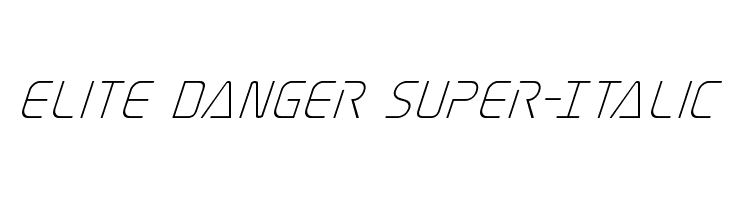 Elite Danger Super-Italic  Frei Schriftart Herunterladen