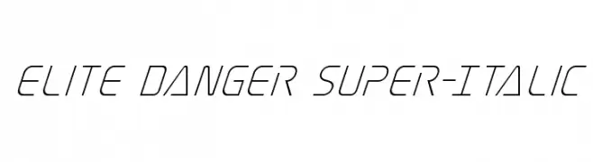 Elite Danger Super-Italic  Descarca Fonturi Gratis