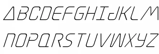 Elite Danger Super-Italic フォント 大文字
