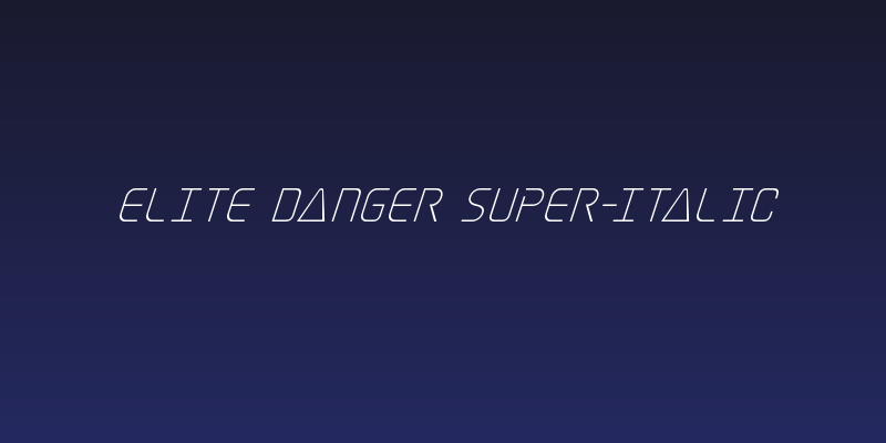 Elite Danger Super-Italic Social Header
