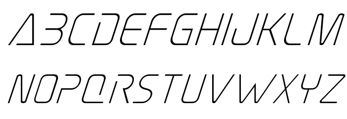 Elite Danger Super-Italic Font LOWERCASE