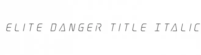 Elite Danger Title Italic  Fuentes Gratis Descargar