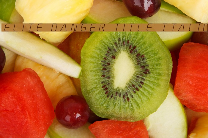 Elite Danger Title Italic Font examples