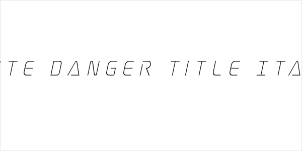 Elite Danger Title Italic Logo