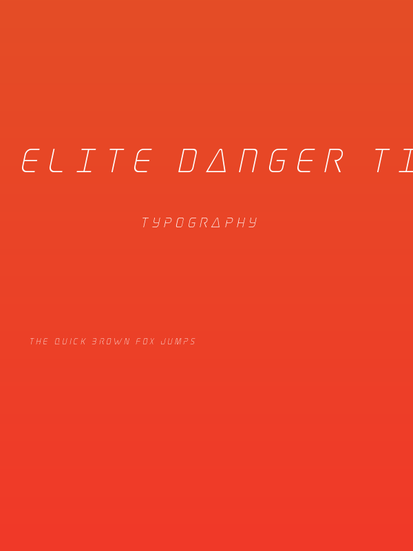 Elite Danger Title Italic Poster