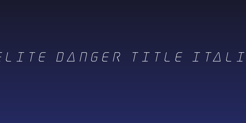 Elite Danger Title Italic Social Header