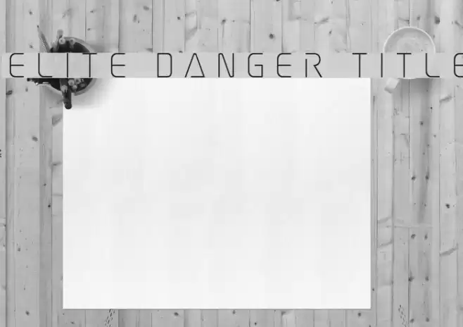 Elite Danger Title Font examples