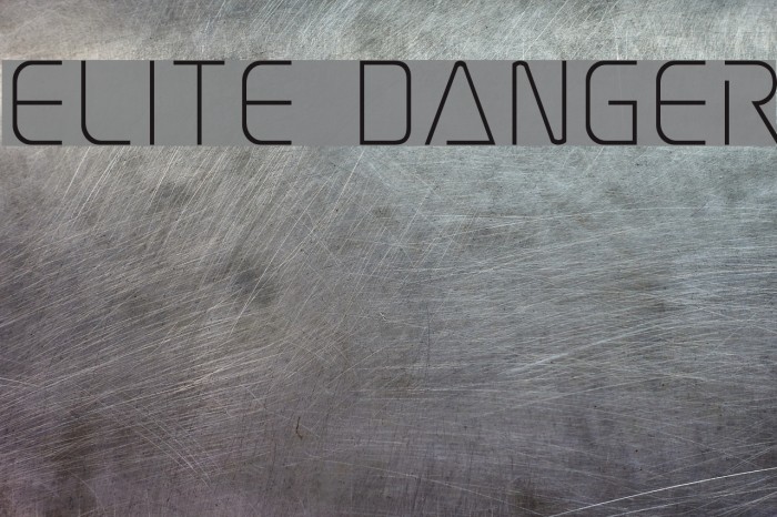 Elite Danger Font examples