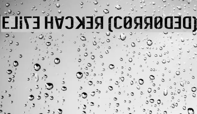 Elite Hacker (Corroded) Font examples