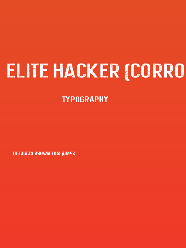 Elite Hacker (Corroded) Poster