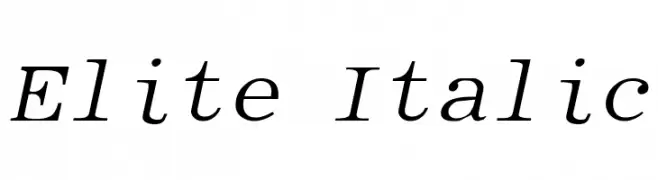 Elite Italic  Скачать бесплатные шрифты