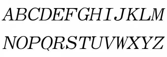 Elite Italic 字体 大写