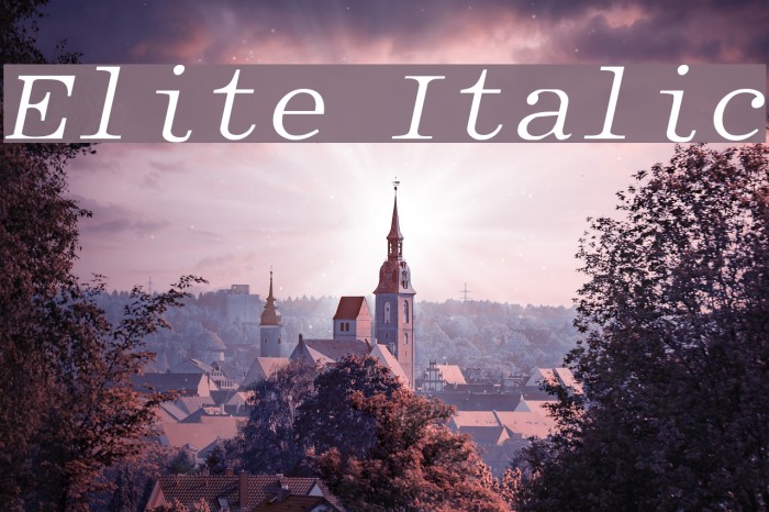 Elite Italic Font examples