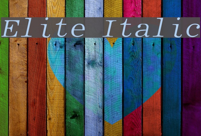 Elite Italic Font examples