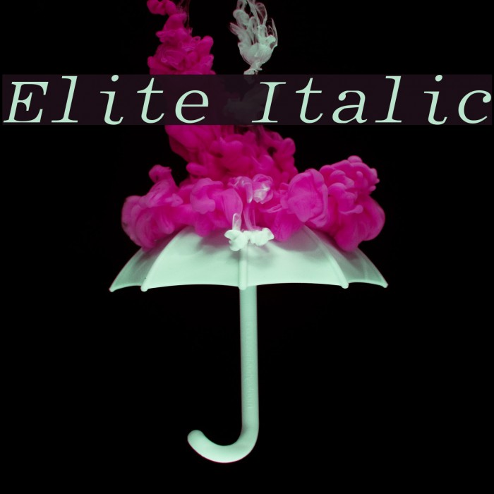 Elite Italic Font examples