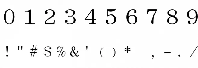 Elite Font OTHER CHARS