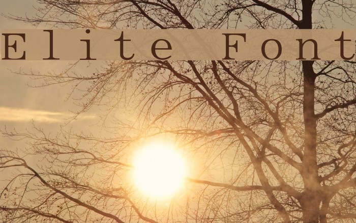 Elite Font examples