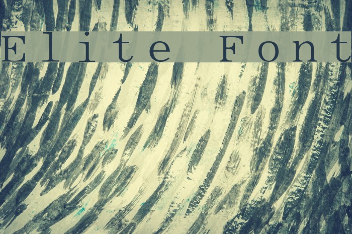 Elite Font examples