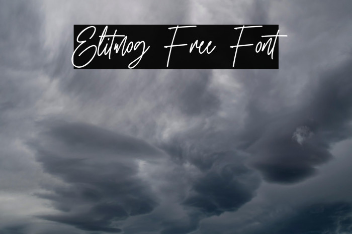 Elitmog Free Font Example 1