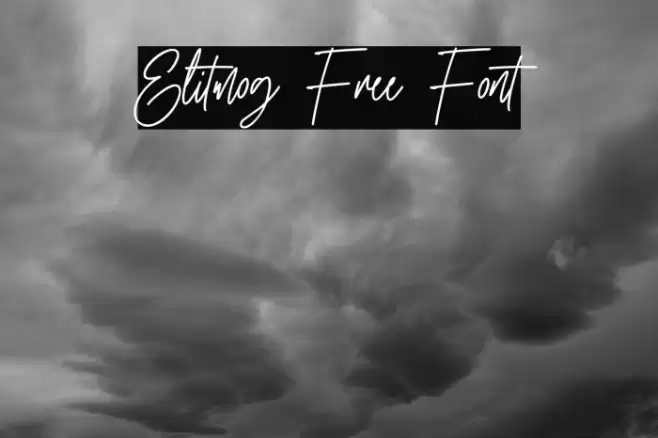 Elitmog Free Font Font examples