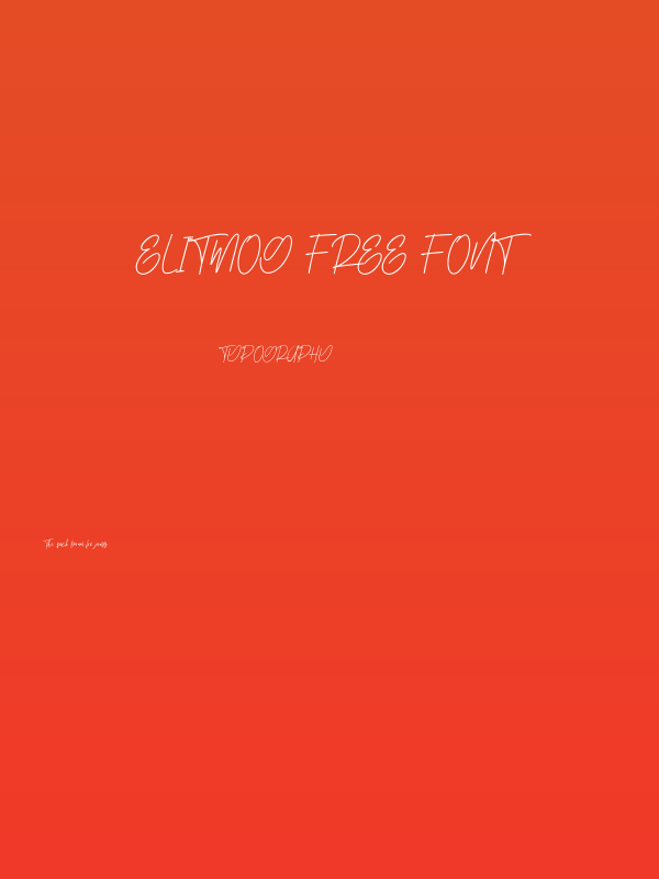 Elitmog Free Font Poster