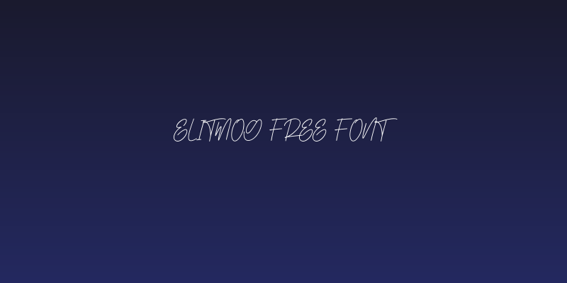 Elitmog Free Font Social Header