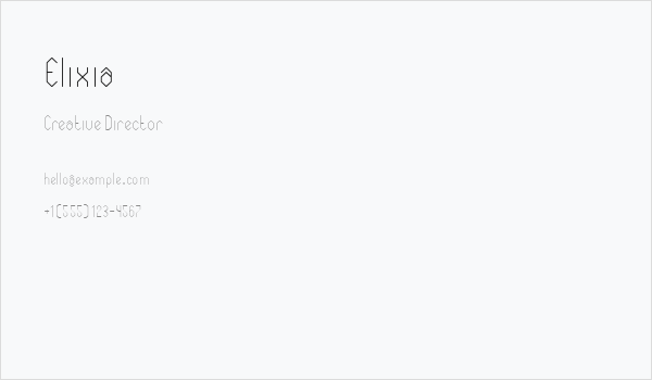 Elixia Business Card