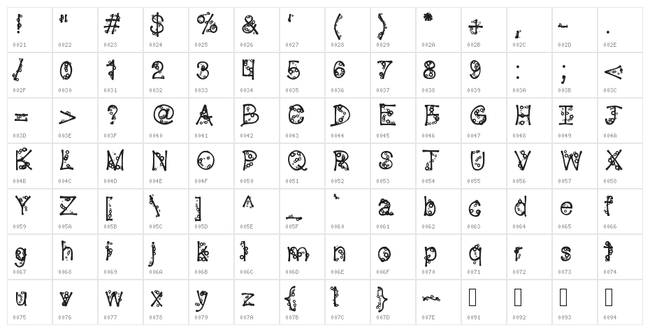 ElixirTypographique Character Map