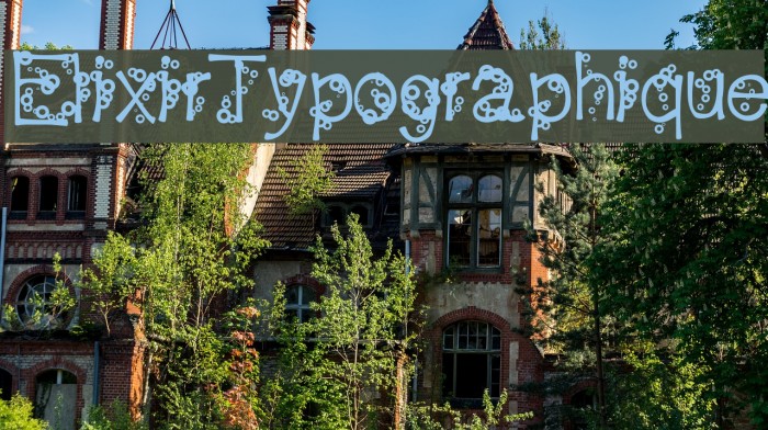 ElixirTypographique Font examples
