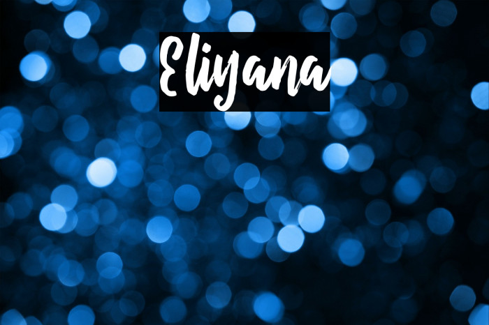 Eliyana Font examples