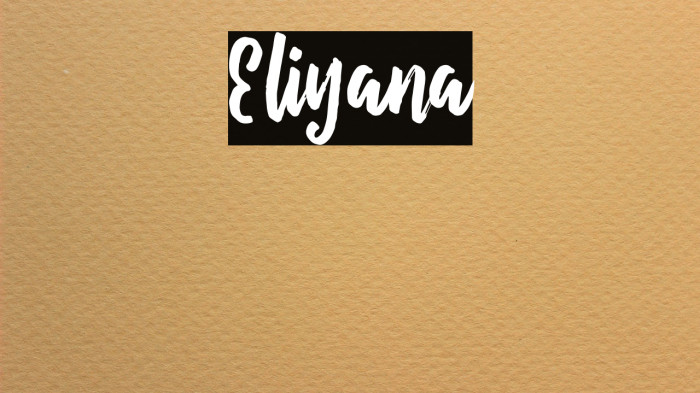 Eliyana Font examples