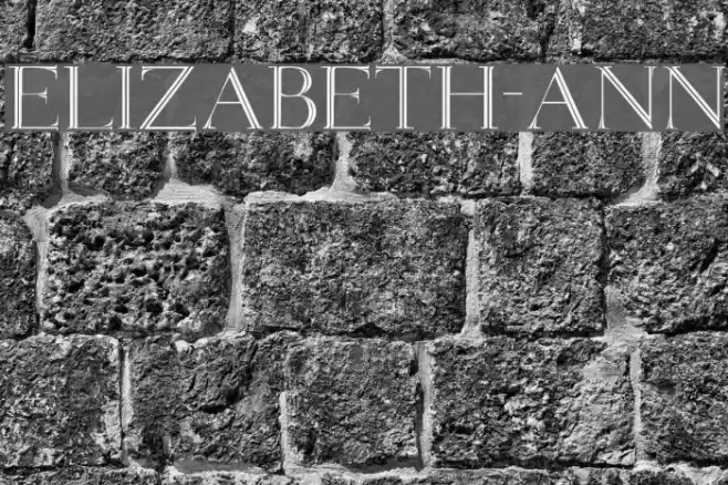 Elizabeth-ANN Font examples