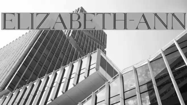 Elizabeth-ANN Font examples