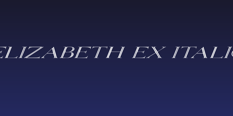Elizabeth Ex Italic Social Header